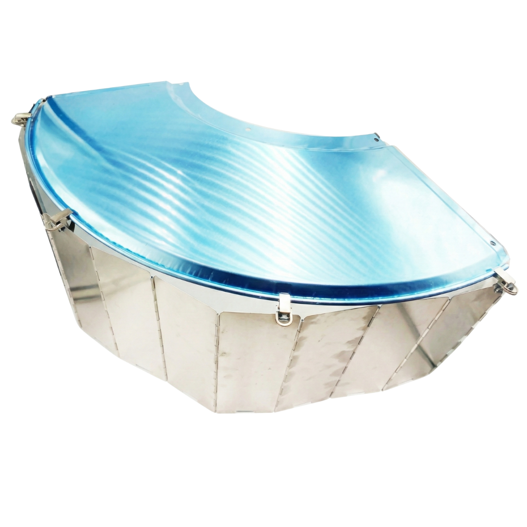 10-Panel Aluminum Patio Heater Heat Reflector Shield, Collapsible