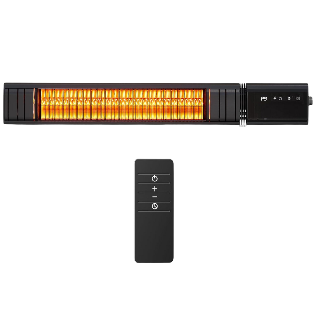 1500W Infrared Patio Heater with Wall Mount, WiFi App & Remote
