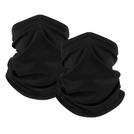 2-Pack Fleece Neck Gaiter for Skiing, Hiking, and Winter Activities