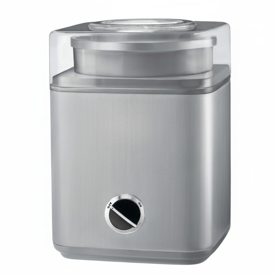 2 Quart Automatic Ice Cream Maker with Stainless Steel Housing