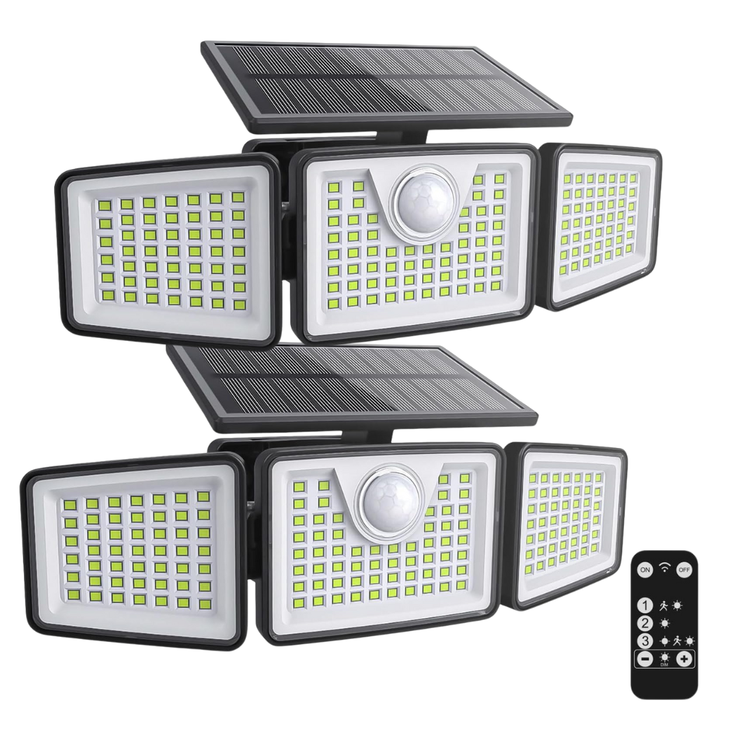 2500LM Solar Floodlight Outdoor with Motion Sensor and Remote