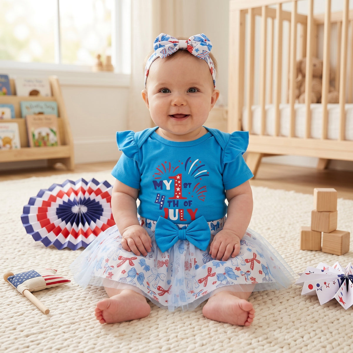 Petal 4th of July Baby Set