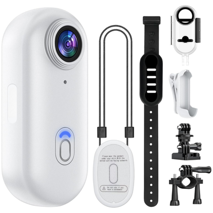 4K Mini Action Camera 128GB Water-Resistant Thumb POV Wearable Cam