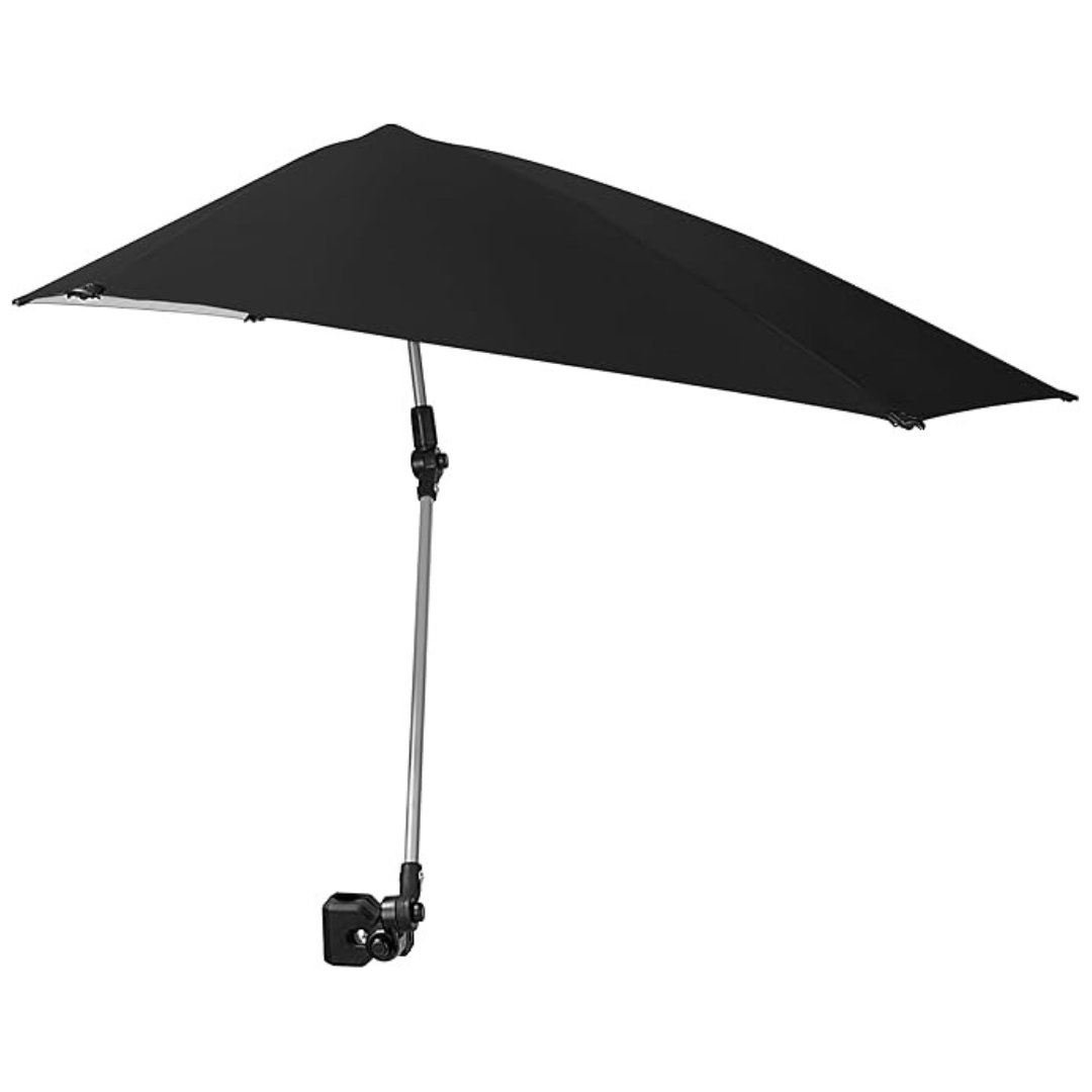 Adjustable Clamp-On Umbrella with 360° Swivel for Outdoor Seating