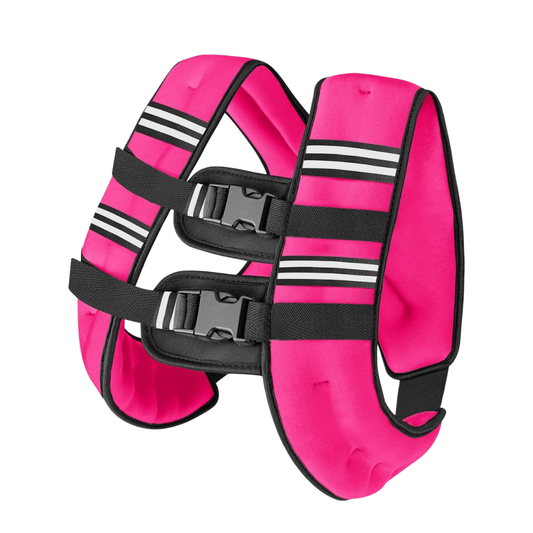 Adjustable Neoprene Weighted Vest with Reflective Stripes and Dual Straps