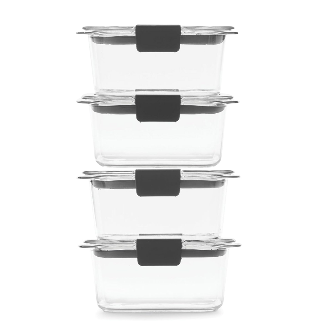 Airtight Food Storage Containers, Leak-Resistant Stackable Set