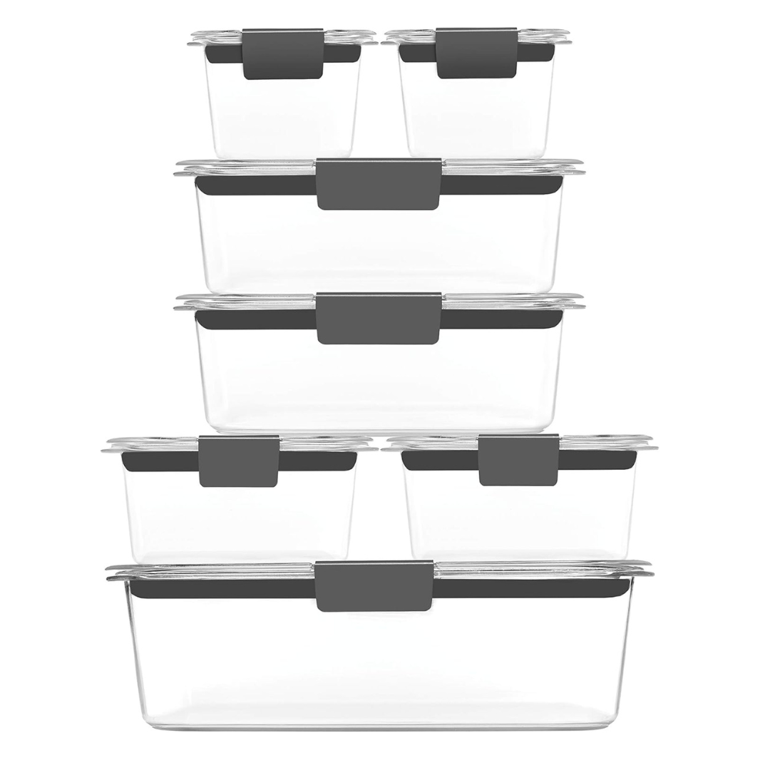 Airtight Food Storage Containers, Leak-Resistant Stackable Set