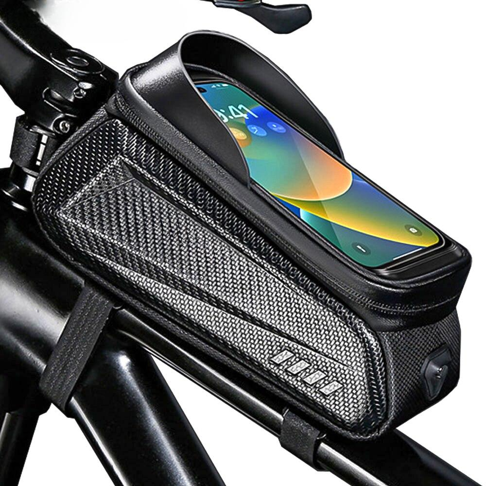 Bike Phone Holder with Touch Screen Cover and Storage Pouch