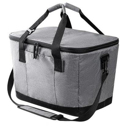 Collapsible Insulated Cooler Bag, Leak-Resistant Folding Cooler Tote