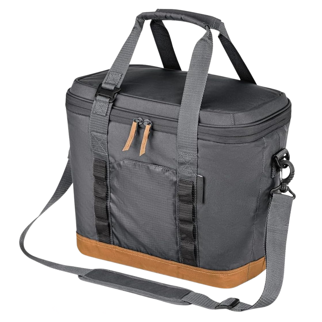 Collapsible Insulated Cooler Bag, Leak-Resistant Folding Cooler Tote
