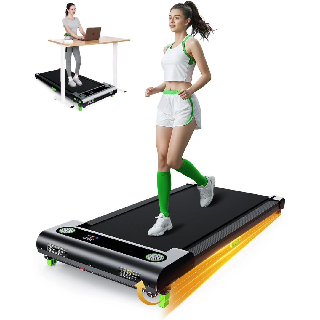 Compact Walking Pad Treadmill with Manual Incline and LED Display