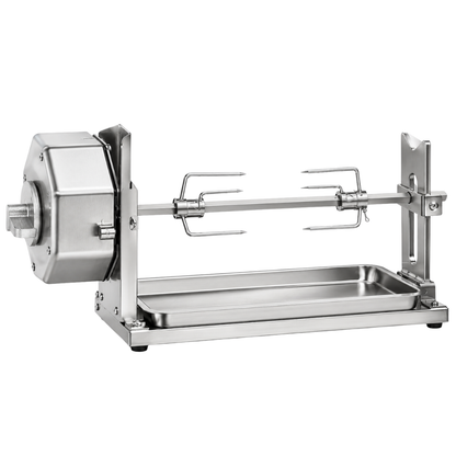 Cordless Wind-Up Rotisserie Kit for Grills Smokers and Ovens