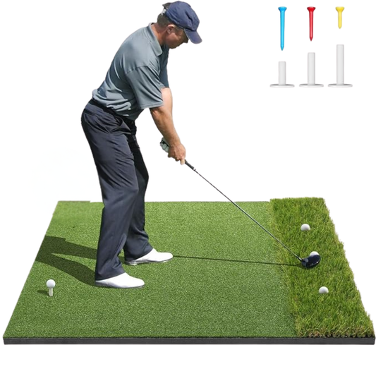 Dual-Turf Golf Practice Mat 60x48 Inches for Indoor and Outdoor Use