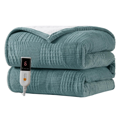 Electric Heated Blanket with Adjustable Heat Levels & Timer Control