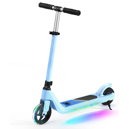 Electric Scooter for Kids 6–10 with LED Wheels & Adjustable Speed