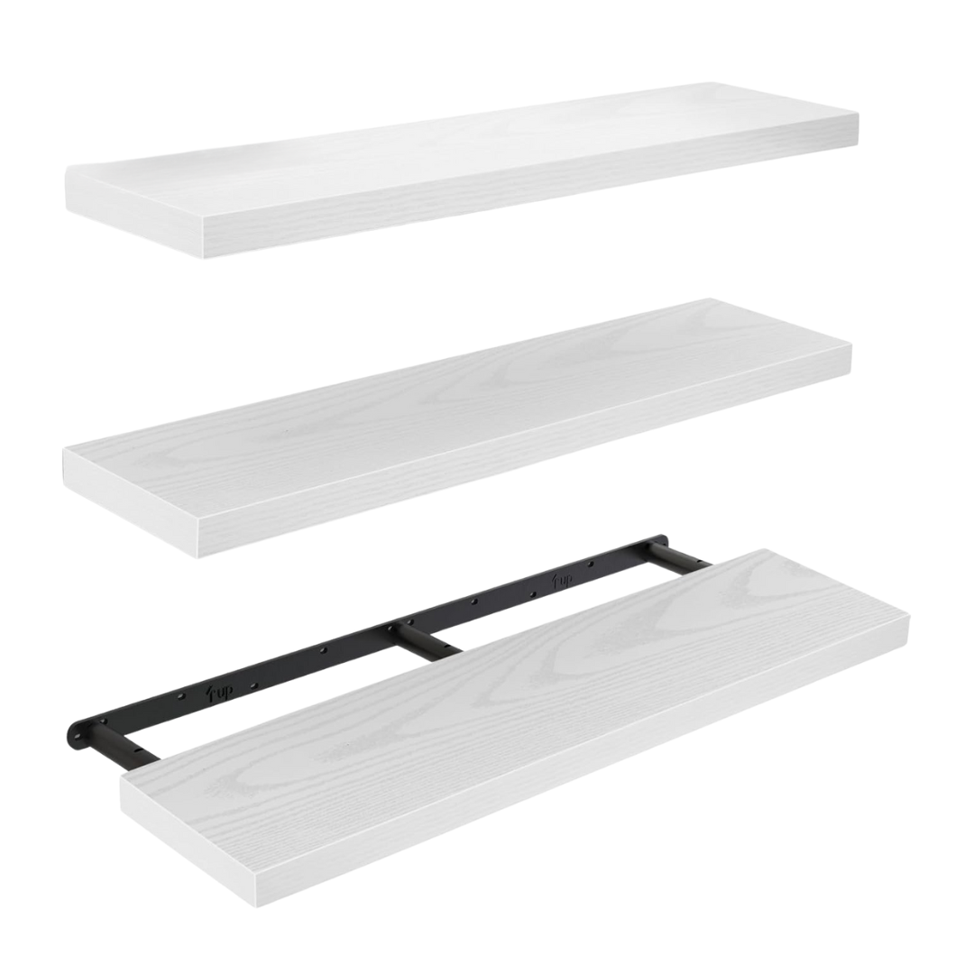 Floating Wall Shelves 3-Pack Wood Shelves for Home Organization