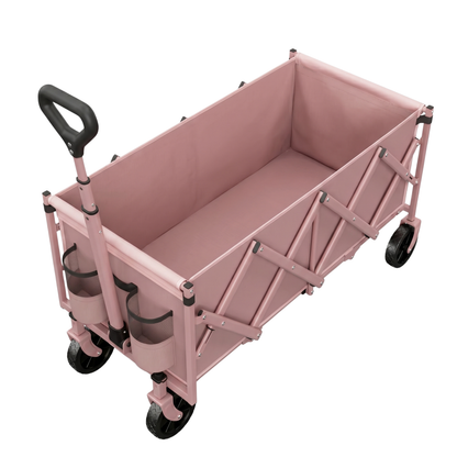 Foldable Utility Wagon Cart with Swivel Wheels and 360 lb Capacity