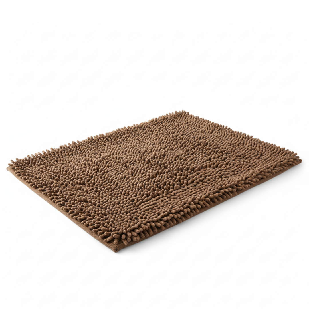 High Pile Chenille Bath Mat Quick Dry Microfiber with TPR Backing