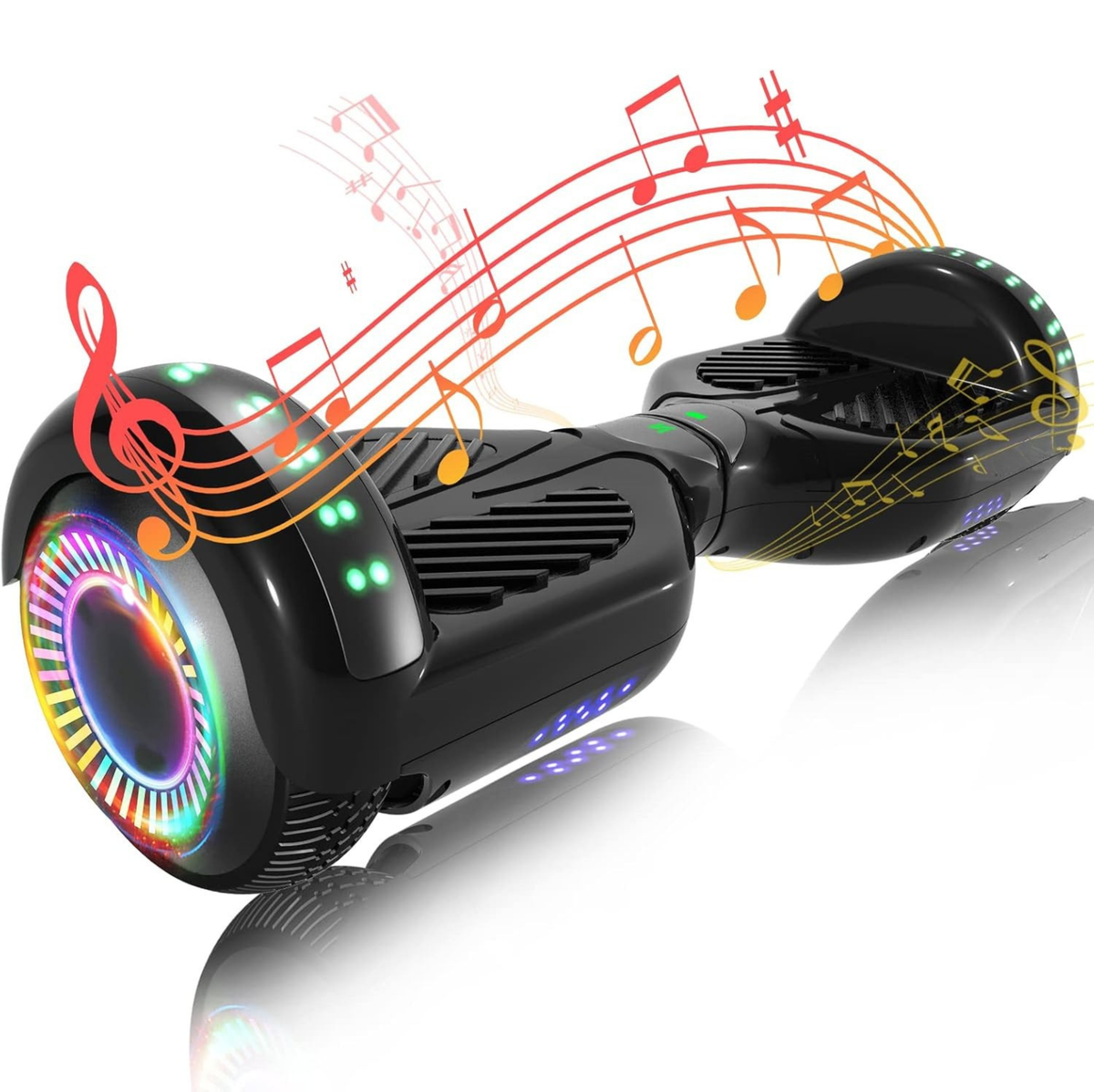 Hoverboard with Dual 250W Motors, Bluetooth, App Control, LED Lights