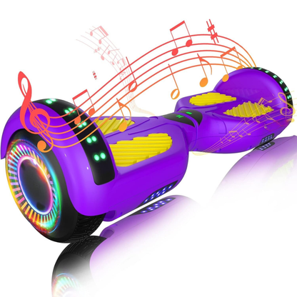 Hoverboard with Dual 250W Motors, Bluetooth, App Control, LED Lights