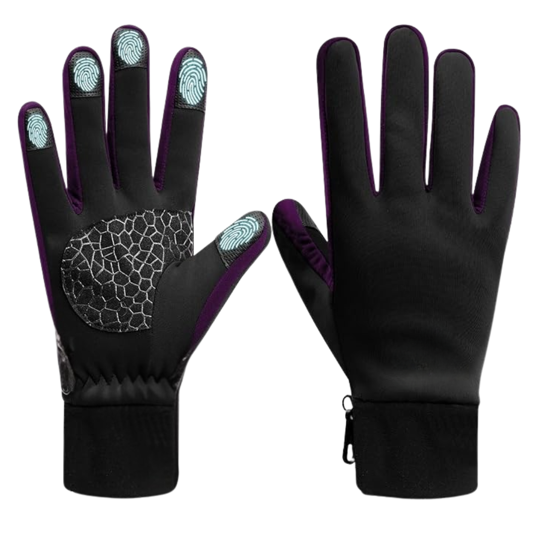 Insulated Winter Gloves with Touchscreen Fingertips and Silicone Palm