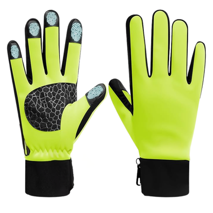 Insulated Winter Gloves with Touchscreen Fingertips and Silicone Palm