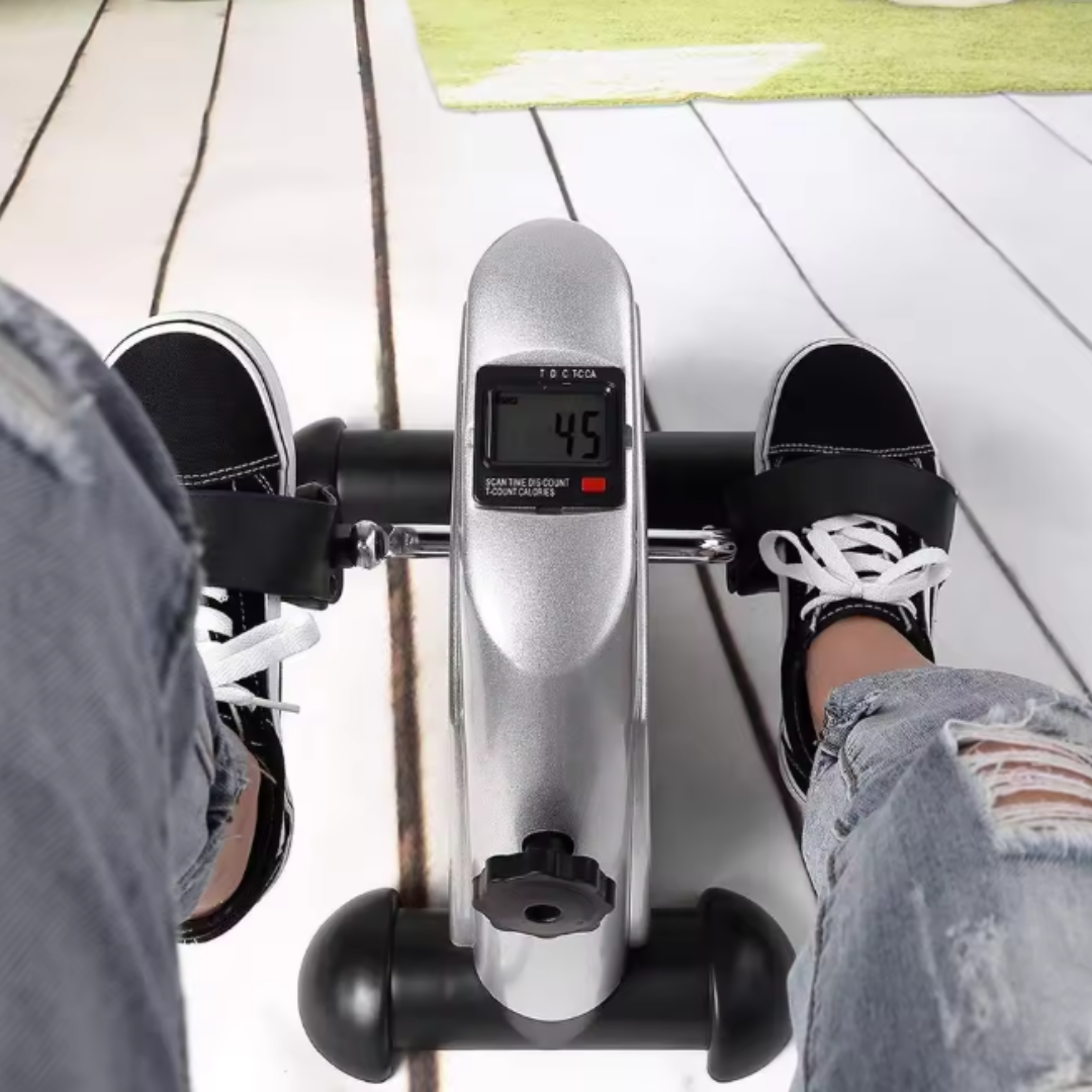 Mini Exercise Bike with Adjustable Resistance and LCD Display