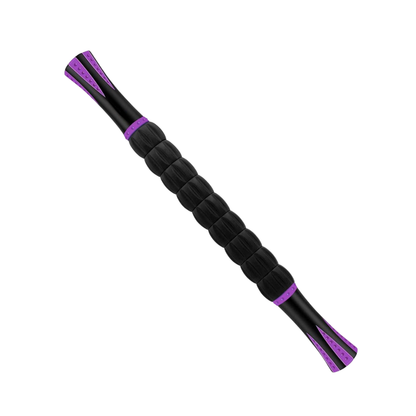 Muscle Roller Stick with 9 Rotating Rollers and Textured Grip Handles