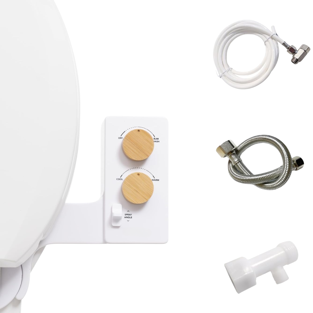 Non-Electric Bidet Toilet Seat Attachment, Adjustable Spray Control