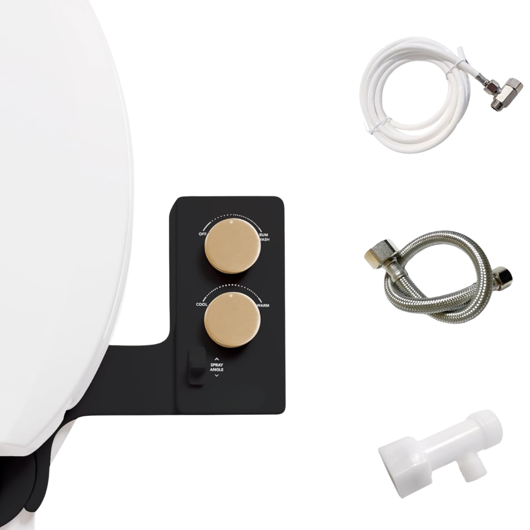 Non-Electric Bidet Toilet Seat Attachment, Adjustable Spray Control