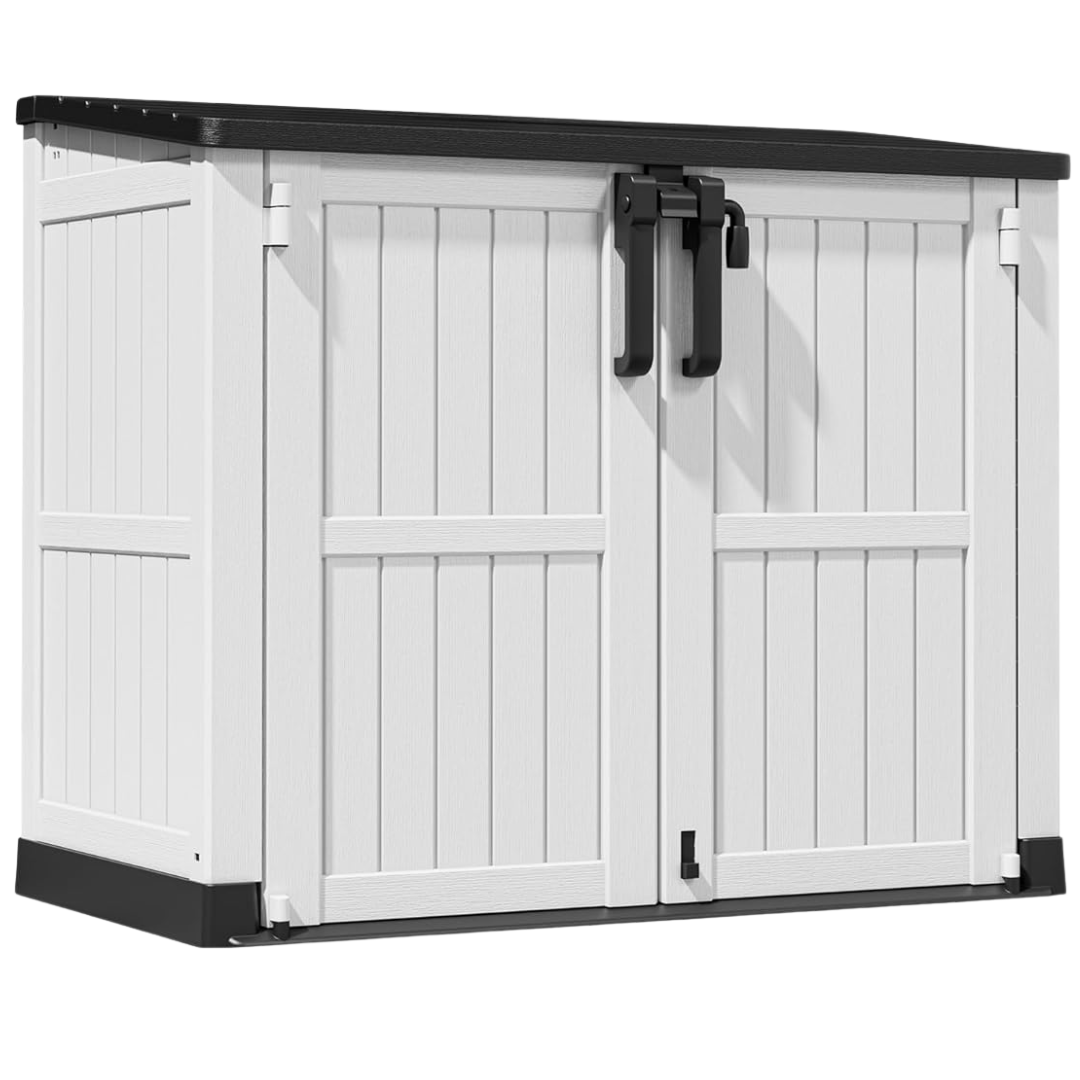Outdoor Storage Cabinet 36 Cu Ft Resin Shed with Lockable Doors