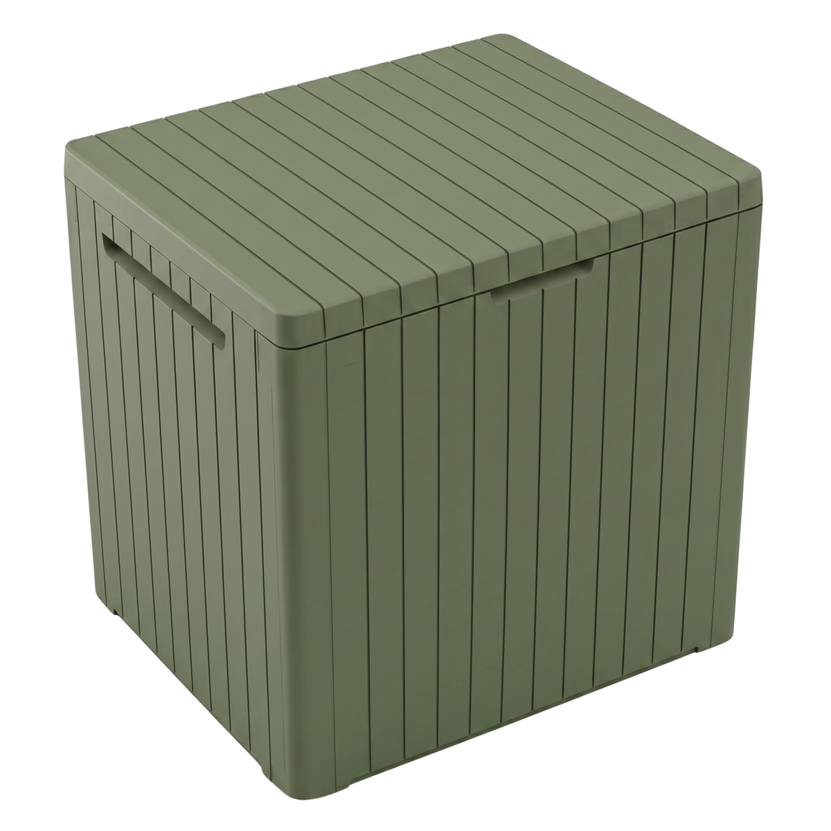 Patio Storage Deck Box with Resin Construction and Hinged Lid
