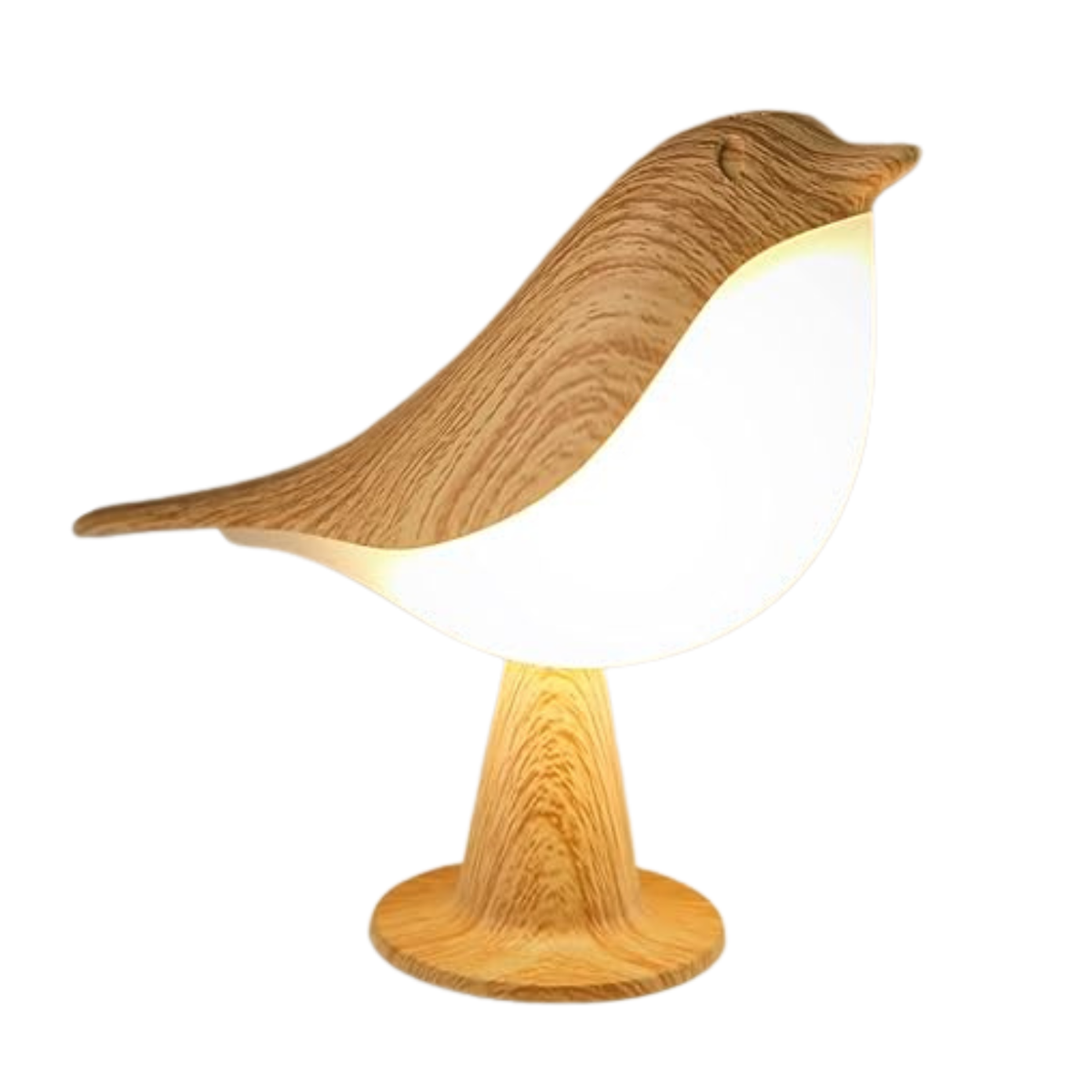Rechargeable Bird Night Lamp with Touch Dimming and Warm Light