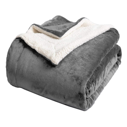 Sherpa Fleece Blanket – Soft Microfiber for Beds and Couches