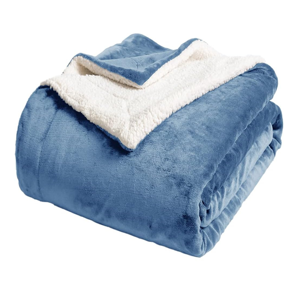 Sherpa Fleece Blanket – Soft Microfiber for Beds and Couches
