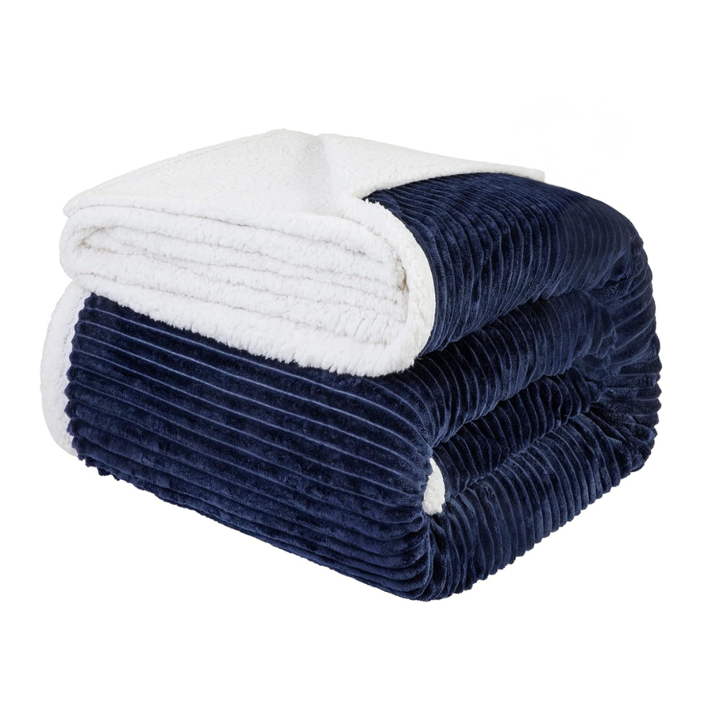 Sherpa Fleece Blanket – Soft Microfiber for Beds and Couches