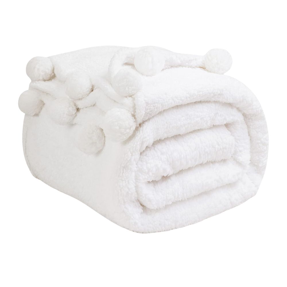 Sherpa Fleece Blanket – Soft Microfiber for Beds and Couches
