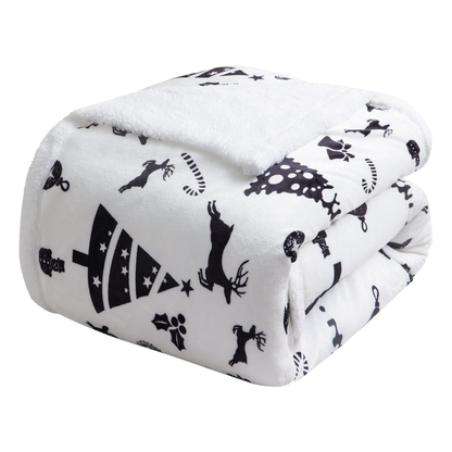 Sherpa Fleece Blanket – Soft Microfiber for Beds and Couches