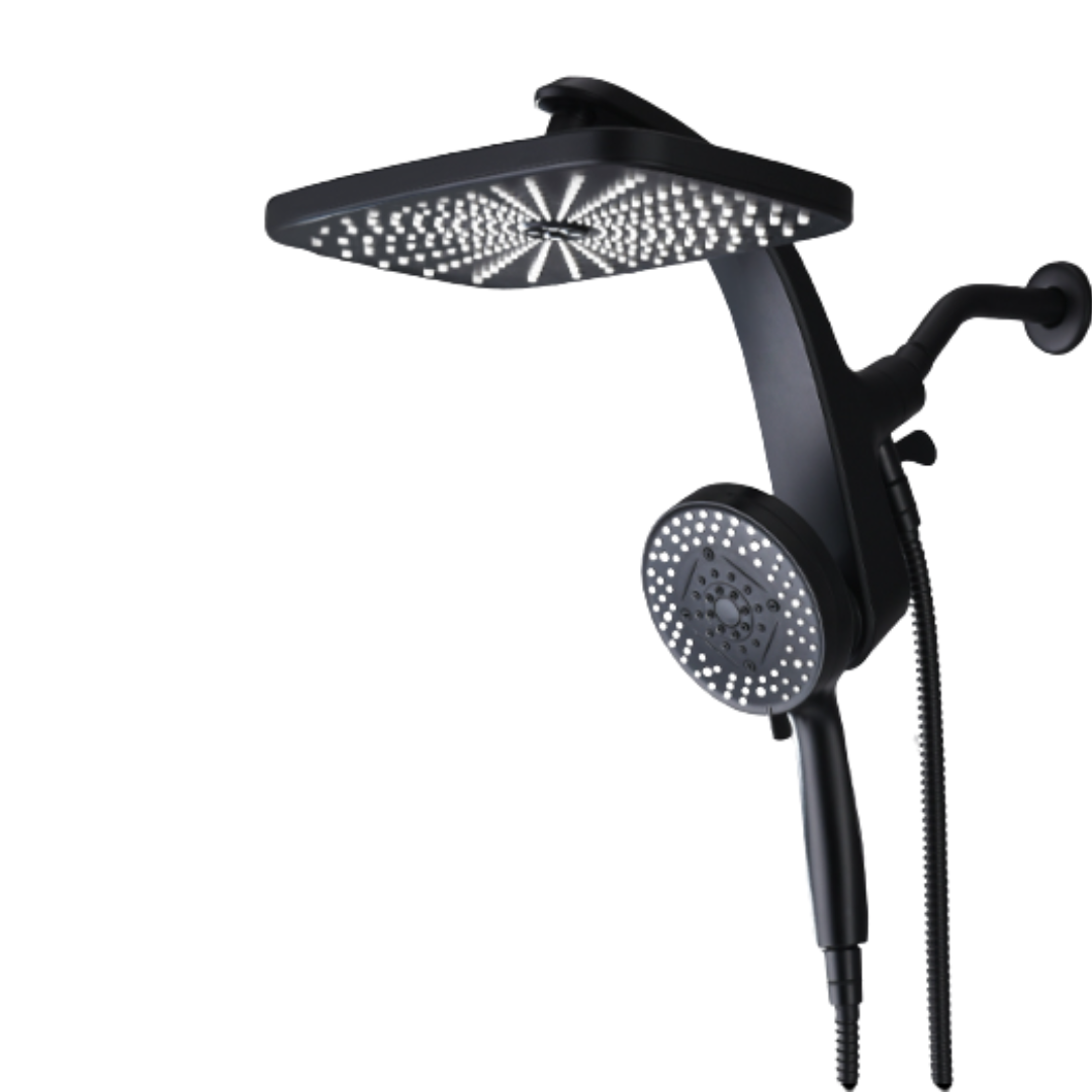 Square Rainfall Shower System with 10 Mode Handheld, 2.5 GPM