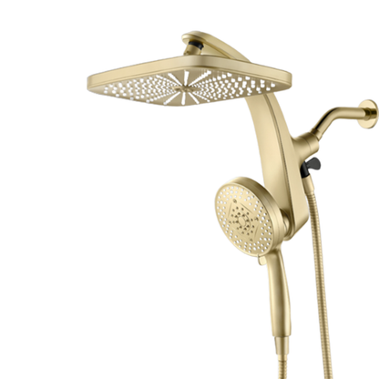 Square Rainfall Shower System with 10 Mode Handheld, 2.5 GPM
