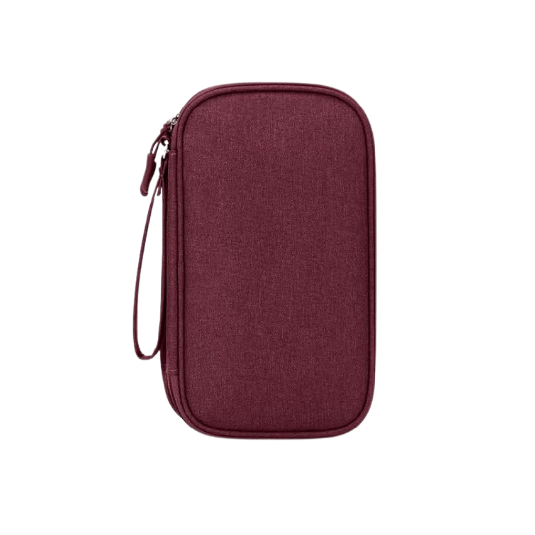 Travel Cable Organizer Pouch with Double Layer Water-Resistant Case