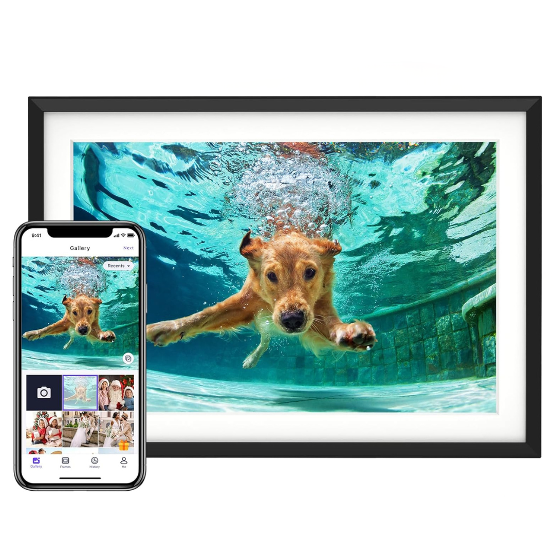 WiFi Digital Photo Frame with IPS Touch Display and App Sharing, 32GB